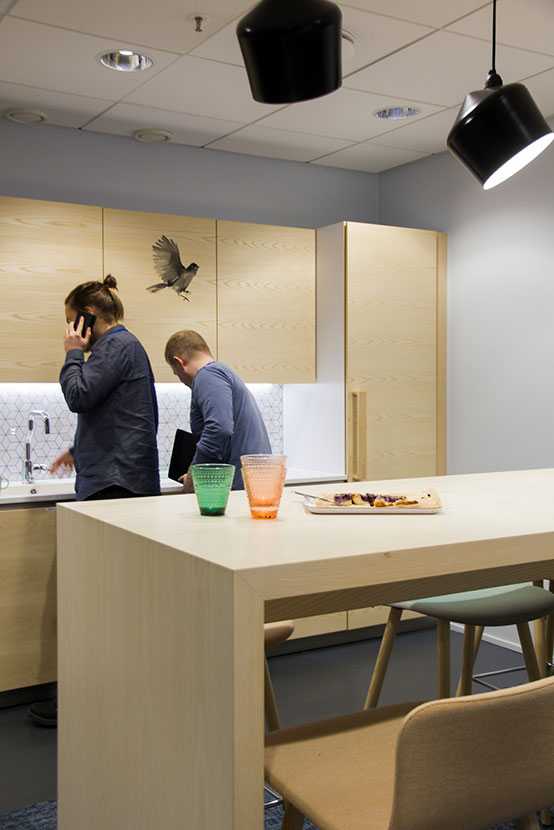 Martela's Sola chairs and Chat table at Team Finland House in Helsinki, Finland