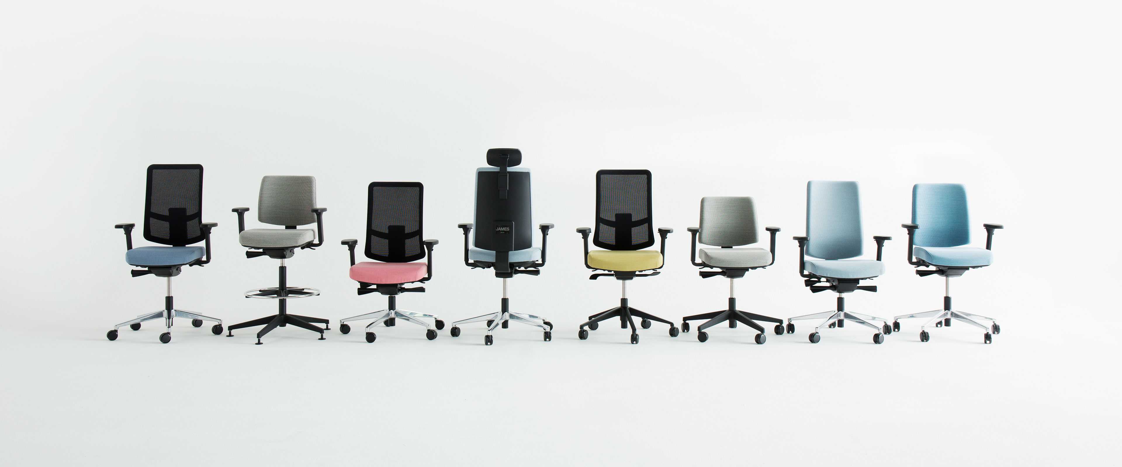 James task chairs in a row